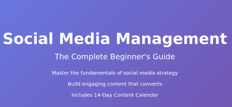 Social Media Management- Beginner’s Guide